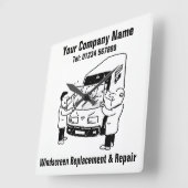 Cartoon für den Austausch und die Reparatur von Wi Quadratische Wanduhr (Winkel)