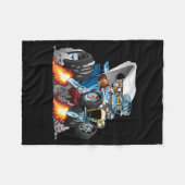 Cartoon für den benutzerdefinierten T-Eimer-Roadst Fleecedecke (Vorderseite (Horizontal))