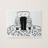 Cartoon für den Kfz-Service Puzzle (Horizontal)