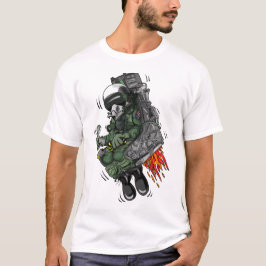 Cartoon für den militärischen Kampfjet-Pilot T-Shirt