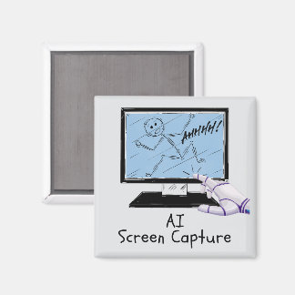 Cartoon für die künstliche Intelligenz Magnet