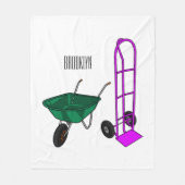 Cartoon für die Schubkarre und den Handwagen Fleecedecke (Vorderseite)