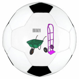 Cartoon für die Schubkarre und den Handwagen Fußball
