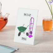 Cartoon für die Schubkarre und den Handwagen Sockelschild (In SItu)