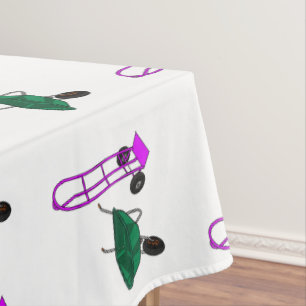 Cartoon für die Schubkarre und den Handwagen Tischdecke