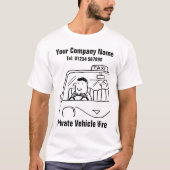 Cartoon für die Vermietung von Privatfahrzeugen T-Shirt (Vorderseite)