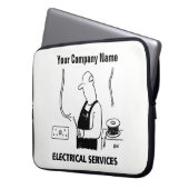 Cartoon für Elektrodienstleistungen Laptopschutzhülle (Vorderseite Links)
