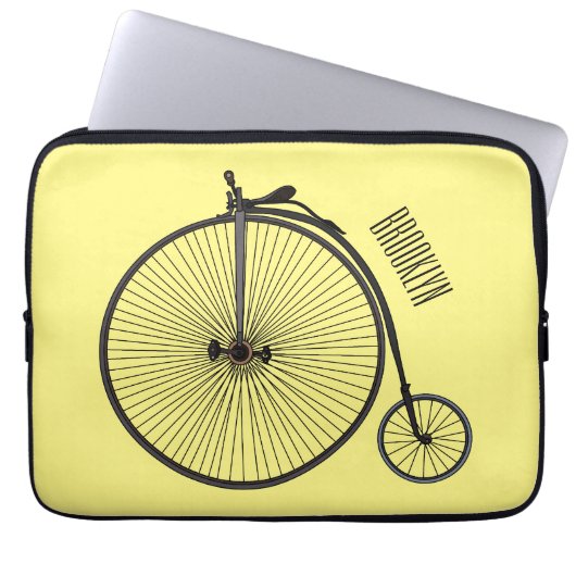 Cartoon für Fahrräder Laptopschutzhülle (Vorderseite)