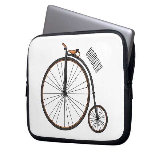 Cartoon für Fahrräder Laptopschutzhülle (Vorderseite Links)