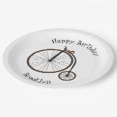 Cartoon für Fahrräder Pappteller (Schrägansicht)
