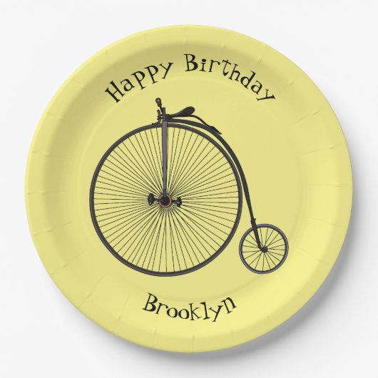 Cartoon für Fahrräder Pappteller (Vorderseite)