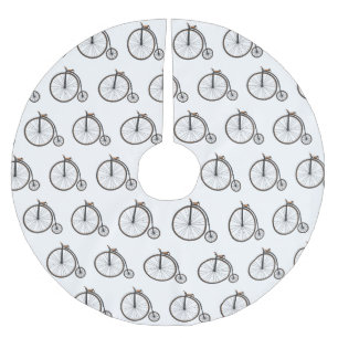 Cartoon für Fahrräder Polyester Weihnachtsbaumdecke