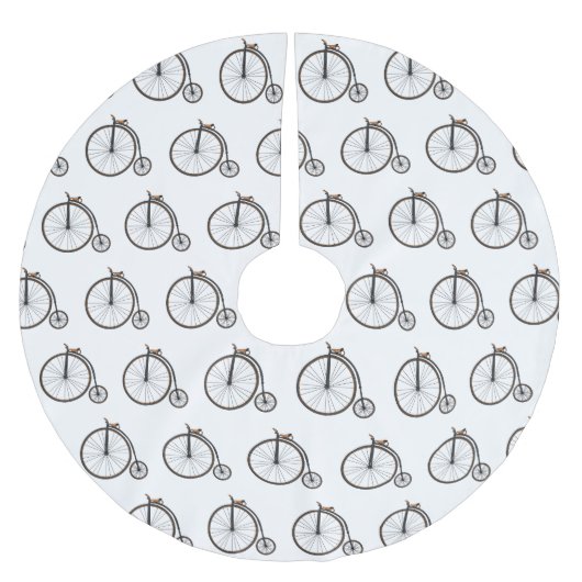 Cartoon für Fahrräder Polyester Weihnachtsbaumdecke (Vorderseite)