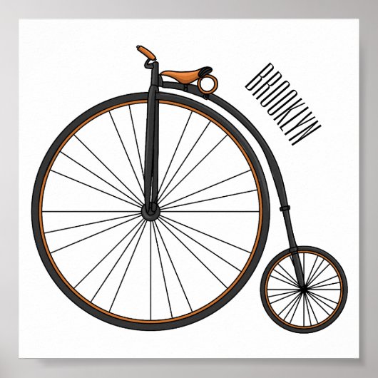 Cartoon für Fahrräder Poster (Vorne)
