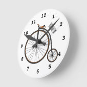 Cartoon für Fahrräder Runde Wanduhr (Winkel)