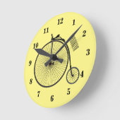 Cartoon für Fahrräder Runde Wanduhr (Winkel)