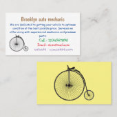 Cartoon für Fahrräder Visitenkarte (Vorne/Hinten)