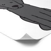 Cartoon für flach überzogene Retriever Poster (Ecke)