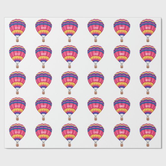Cartoon für Heißluftballon Geschenkpapier (Flach)