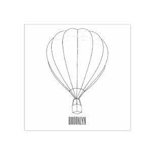 Cartoon für Heißluftballon Gummistempel