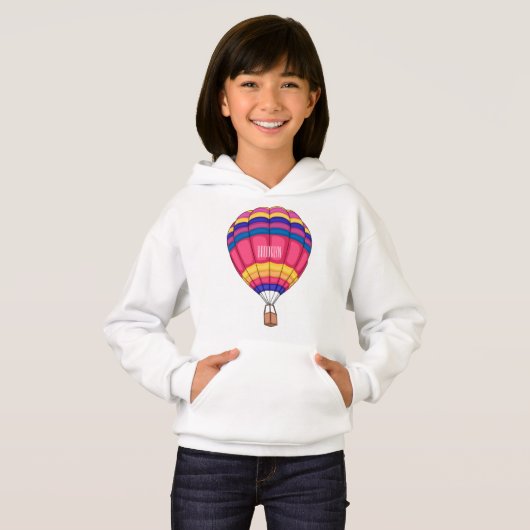 Cartoon für Heißluftballon Hoodie (Vorne ganz)