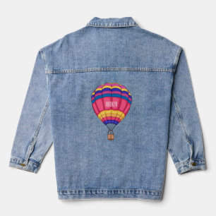 Cartoon für Heißluftballon Jeansjacke