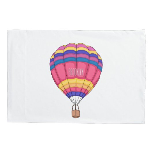 Cartoon für Heißluftballon Kissenbezug (Rückseite)