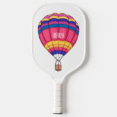 Cartoon für Heißluftballon Pickleball Schläger (Rückseite)