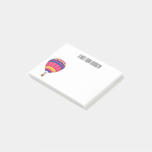 Cartoon für Heißluftballon Post-it Klebezettel (angewinkelt)