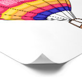 Cartoon für Heißluftballon Poster (Ecke)