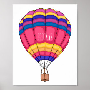 Cartoon für Heißluftballon Poster
