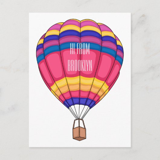 Cartoon für Heißluftballon Postkarte (Vorderseite)