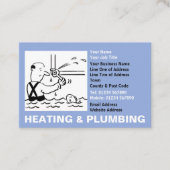 Cartoon für Heizung und Umrüstung Visitenkarte (Vorderseite)