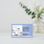 Cartoon für Heizung und Umrüstung Visitenkarte (Stehend Vorderseite)