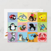 Cartoon für Kinder Postkarte (Vorne/Hinten)