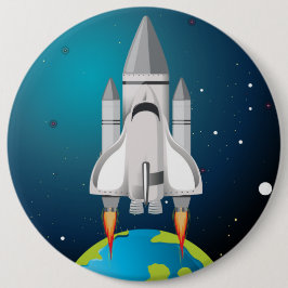 Cartoon für künstlerische Raketen Button