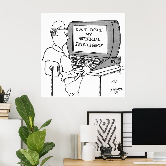 Cartoon für künstliche Intelligenz 1931 Poster (Heimbüro)
