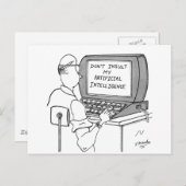 Cartoon für künstliche Intelligenz 1931 Postkarte (Vorne/Hinten)