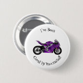 Cartoon für lila Motorräder Button (Vorne & Hinten)