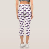 Cartoon für lila Motorräder Capri Leggings (Rückseite)