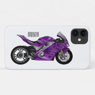 Cartoon für lila Motorräder Case-Mate iPhone Hülle