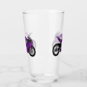 Cartoon für lila Motorräder Glas (Links)