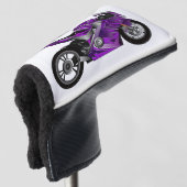 Cartoon für lila Motorräder Golf Headcover (3/4 Vorderseite)