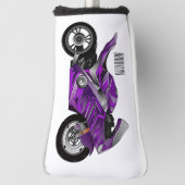 Cartoon für lila Motorräder Golf Headcover (Rotieren 90)