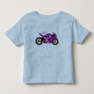Cartoon für lila Motorräder Kleinkind T-shirt