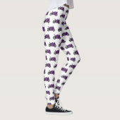 Cartoon für lila Motorräder Leggings (Rechts)