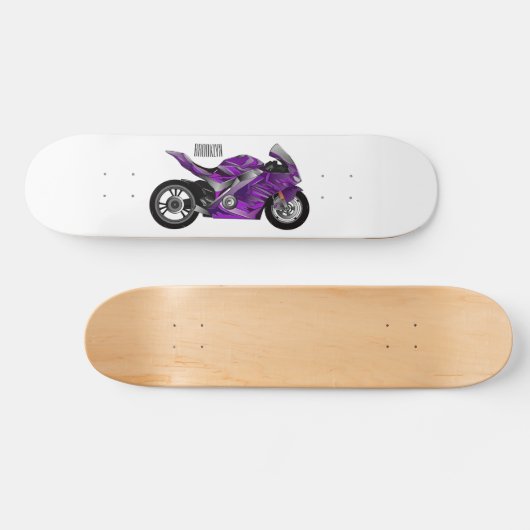 Cartoon für lila Motorräder Skateboard (Horizontal)