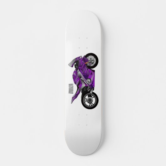 Cartoon für lila Motorräder Skateboard (Vorne)