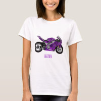 Cartoon für lila Motorräder