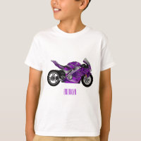 Cartoon für lila Motorräder